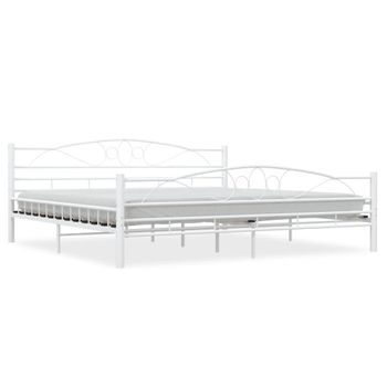 Estructura De Cama De Metal Blanco 200x200 Cm Vidaxl