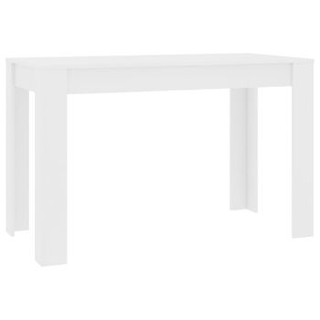 Mesa De Comedor De Aglomerado Blanco 120x60x76 Cm Vidaxl