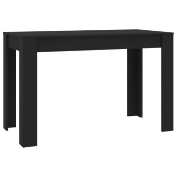 Mesa De Comedor De Madera Contrachapada Negro 120x60x76 Cm Vidaxl