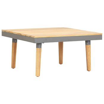 Mesa De Centro De Jardín Madera Maciza De Acacia 60x60x31,5 Cm Vidaxl