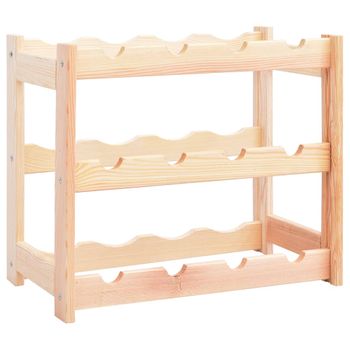 Botellero Madera Maciza De Pino 65x29x112 Cm Vidaxl con Ofertas en  Carrefour