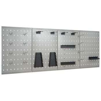 Tableros De Clavijas Para Pared 4 Unidades Acero 40x58 Cm Vidaxl