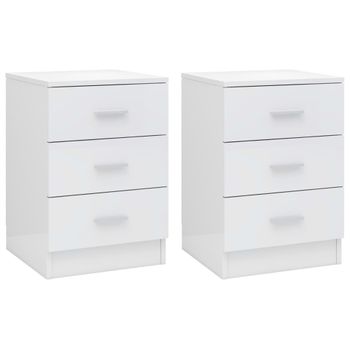 2pcs Mesitas De Noche Con Cajon Mesillas De Noche De Pata Madera Pino con  Ofertas en Carrefour