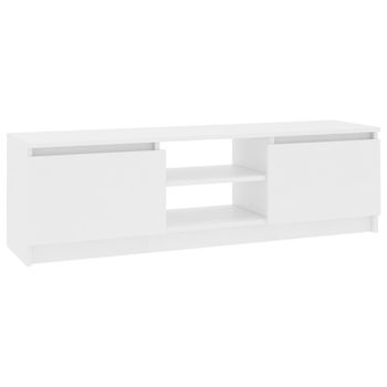 Mueble Para Tv Madera Contrachapada Blanco 120x30x35,5 Cm Vidaxl