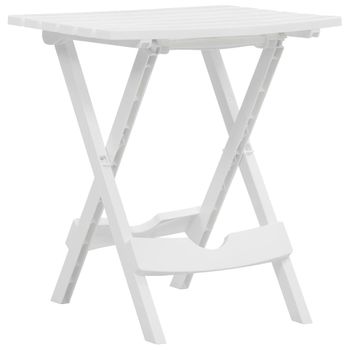 Mesa de jardín de plástico blanco 89 cm vidaXL346880