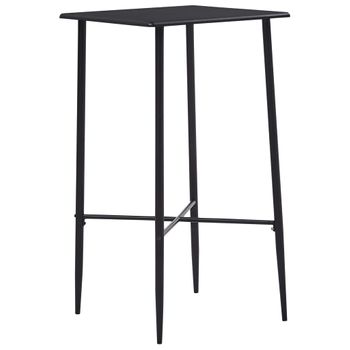 Mesa Alta De Cocina Mdf Negro 60x60x111 Cm Vidaxl