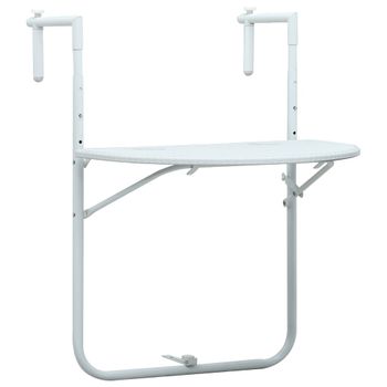 vidaXL Mesa de jardín plástico aspecto de ratán blanco 150x90x72 cm desde  113,01 €