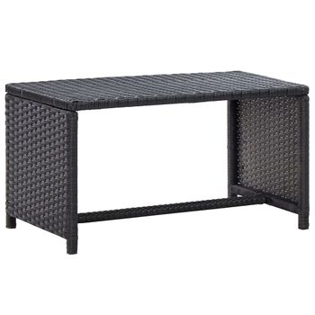 Mesa De Centro De Ratán Sintético Negro 70x40x38 Cm Vidaxl