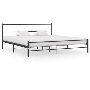 Estructura De Cama De Metal Negro 180x200 Cm Vidaxl