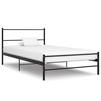 Estructura De Cama De Metal Negro 100x200 Cm Vidaxl