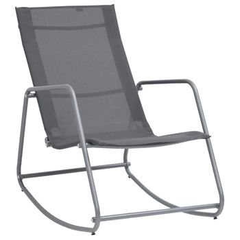 Balancã­n Mecedora De Jardã­n Textilene Gris 95x54x85 Cm Vidaxl