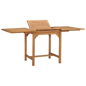 Mesa De Jardín Extensible Madera Maciza Teca (110-160)x80x75cm Vidaxl