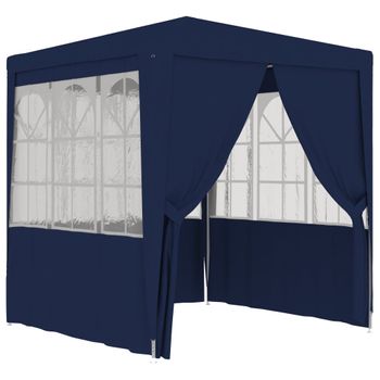 Carpa Profesional Para Fiestas Con Paredes Azul 90 G/m² 2x2 M Vidaxl