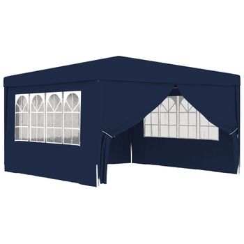 Carpa Profesional Para Fiestas Con Paredes Azul 90 G/m² 4x4 M Vidaxl