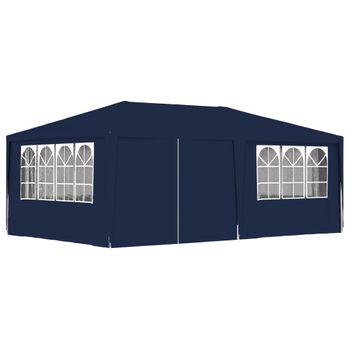 Carpa Profesional Para Fiestas Con Paredes Azul 90 G/m² 4x6 M Vidaxl