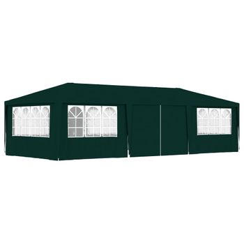 Carpa Profesional Para Fiestas Con Paredes Verde 90 G/m² 4x9 M Vidaxl