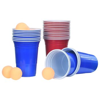 Juego De Beer Pong Plástico 0,5 L Vidaxl