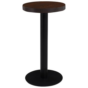 Mesa De Bistró Mdf Marrón Oscuro 40 Cm Vidaxl