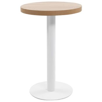 Mesa De Bistró Mdf Marrón Claro 50 Cm Vidaxl