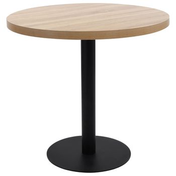 Mesa De Bistró Mdf Marrón Claro 80 Cm Vidaxl