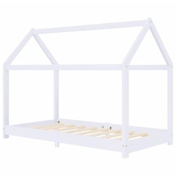 Estructura De Cama Infantil Madera Maciza Pino Blanco 80x160 Cm Vidaxl