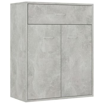 Aparador De Madera Contrachapada Gris Hormigón 60x30x75 Cm Vidaxl