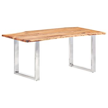 Mesa De Comedor Borde Irregular Acacia Maciza 200 Cm 3,8 Cm Vidaxl