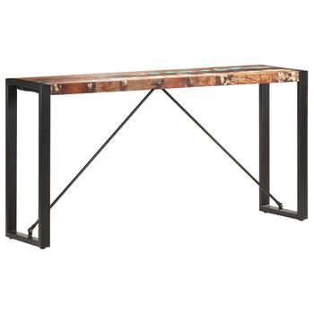 Mesa Consola De Madera Maciza Reciclada 150x35x76 Cm Vidaxl