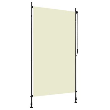 Estor Enrollable De Exterior Color Crema 120x270 Cm Vidaxl