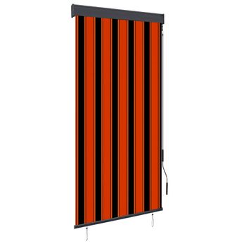 Estor Enrollable De Exterior Naranja Y Marrón 100x250 Cm Vidaxl