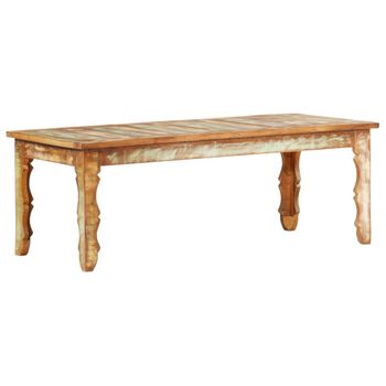 Mesa De Centro De Madera Maciza Reciclada 110x50x40 Cm Vidaxl