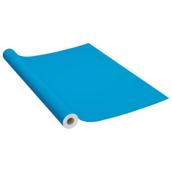 Láminas Autoadhesivas Muebles Pvc Azul Azure 500x90 Cm Vidaxl