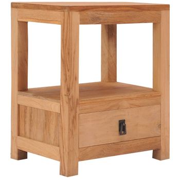 Mesita De Noche De Madera Maciza De Mango 40x30x50 Cm Vidaxl