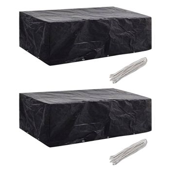  KUAIE Funda para muebles de jardín, resistente al agua, para  mesa, sillas, fundas de muebles de ratán, fundas protectoras, tela Oxford,  negro (color: negro, tamaño: 29.9 x 36.2 in) : Patio