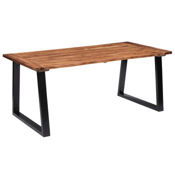 Mesa De Comedor Demadera De Acacia Maciza 180x90 Cm Vidaxl