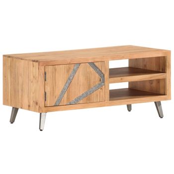 Mesa De Centro De Madera Maciza De Acacia 90x45x40cm Vidaxl