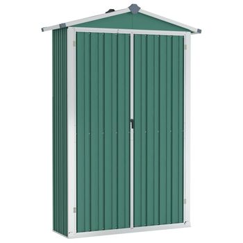 Cobertizo De Jardín Acero Galvanizado Verde 107,5x46x183cm Vidaxl