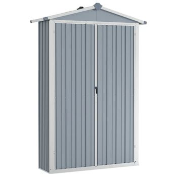 Cobertizo De Jardín Acero Galvanizado Gris 107,5x46x183 Cm Vidaxl