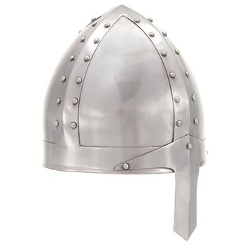 Réplica De Casco De Caballero Medieval Antiguo Larp Acero Plata Vidaxl