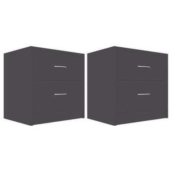 2pcs Mesitas De Noche Moderno Con 3 Cajones Negro 45x35x60,5cm con Ofertas  en Carrefour