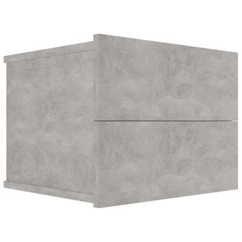 Mesita De Noche Madera Contrachapada Gris Hormigón 40x30x30 Cm Vidaxl