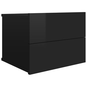 2pcs Mesitas De Noche Moderno Con 3 Cajones Negro 45x35x60,5cm con Ofertas  en Carrefour