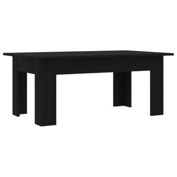 Mesa De Centro Madera Contrachapada Negro 100x60x42 Cm Vidaxl