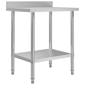 Mesa De Trabajo Para Cocina Con Estante Acero Inox 120x60x145cm Vidaxl con  Ofertas en Carrefour