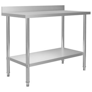 Mesa De Trabajo Para Cocina Con Estante Acero Inox 120x60x145cm Vidaxl con  Ofertas en Carrefour