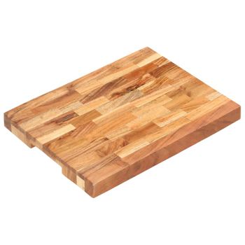 Tabla De Cortar De Madera Maciza De Acacia 40x30x4 Cm