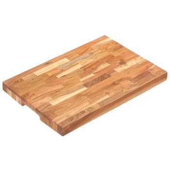 Tabla De Cortar De Madera Maciza De Acacia 50x35x4 Cm