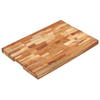 Tabla De Cortar De Madera Maciza De Acacia 60x40x4 Cm