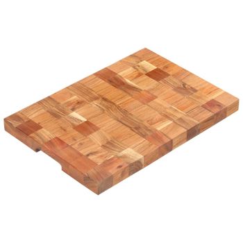 Tabla De Cortar De Madera Maciza De Acacia 50x34x3,8 Cm Vidaxl