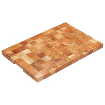 Tabla De Cortar De Madera Maciza De Acacia 60x40x3,8 Cm